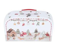 TOVINANNA Boîte de Rangement Décorative Carton Blanc Boîte Cadeau Valise pour Bonbons Emballage Festif Noël et Fête