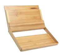 TOVINANNA Boîte de Rangement pour Cartes de Visite Bois Porte-cartes Bureau Élégant et Support Cartes Pivotant Simple et Pratique pour Organiser Professionnelles