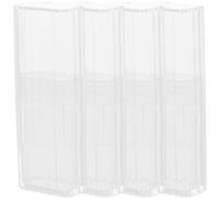TOVINANNA Boîte de Rangement Transparente Petite pour Cure-dents et Coton-tiges, Lot de 4 en Plastique Portable, Compacte et Pratique pour Salle de Bain, Bureau et Voyage