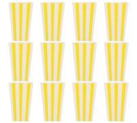 TOVINANNA Boîtes à Popcorn Lot de 12 Pièces pour Snacks et Biscuits en Papier Jaune Style Délicat et Frais, pour Soirées Cinéma et Fêtes à Domicile