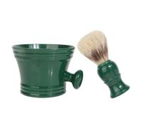 TOVINANNA Bol à Savonnette pour Créer une Mousse Riche et Portable en Polystyrène Brosse à Barbe en Poils de Sanglier Kit de Toilettage pour Homme la Maison Voyage