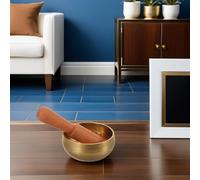 TOVINANNA Bol Chantant Tibétain Népalais 8 CM en Cuivre Martelé Fait Main - Bol de Prière et Contemplation pour Yoga Relaxation Chant et Équilibre des Chakras Instrument Sonore Artisanal