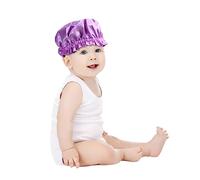 TOVINANNA Bonnet de Nuit Élastique Léger pour Garçons Et Filles Couvre-cheveux en Satin Bonnet de Bain pour Garçons Et Filles Bord Large Confortable pour Garçons Et Léger