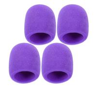 TOVINANNA Bonnette Micro en Mousse Épaisse pour Microphone Portable, Housses de Microphone à Main Antidérapantes et Protections Anti-chute, Lot de 4 Pièces pour Installations Ktv à Domicile