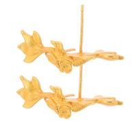 TOVINANNA Boucles D'oreilles Koi En Métal Style Chinois Boucles D'oreilles Hameçon Boucle D'oreille De Conque Bijoux De Poisson Rouge Boucles D'oreilles Queue De Poisson Doré Alliage