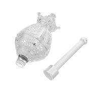 TOVINANNA Bouteille D’Eau Bénite en Verre et Alliage de Zinc Flacon Décoratif Argenté 1 Pièce Petite Bouteille pour Baptême Première Communion et Décoration Religieuse Intérieure