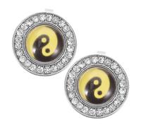 TOVINANNA Boutons Manchette Homme Décoratifs Tai Chi Couvre-Boutons Élégants pour Chemises Habillées Accessoires Légers pour Costumes Cadeau pour Occasions Spéciales