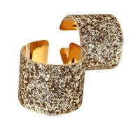 TOVINANNA Bracelet Manchette à Sequins Bangle Large et Ouvert pour Femme Or Bijoux et Élégants pour Mariage Fête Anniversaire et Sorties