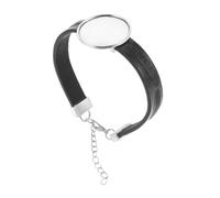TOVINANNA Bracelet Vierge Avec Plateau à Lunette Rond De Réglable Pour Sublimation Et Fabrication De Bijoux Sans Cabochon
