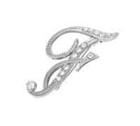 TOVINANNA Broche à Épingle de Col en Alliage Argenté Lettre Anglaise, Décorative et Sûre pour Hommes, Style Créatif et Chic, Accessoire pour Chemises