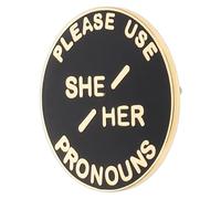 TOVINANNA Broche Décorative Avec Étiquette De Pronom De Genre Badge Identité De Genre Broche
