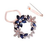 TOVINANNA Broche Épingle à Foulard Vintage En Alliage Bleu Pierre, Accessoire Écharpe Femme Pour Tenue Habillée, Boucle Décorative Pour Vêtement, Petite Taille Élégante