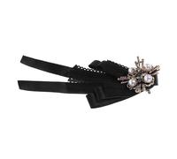 TOVINANNA Broche Nœud pour Femmes Vintage Baroque Perles Tissu Dentelle Épingle de Élégante Polyvalente pour Accessoire Femme Tenue de Fête