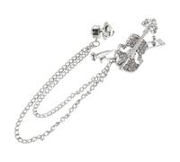 TOVINANNA Broche Violon en Métal Argenté avec Strass Scintillants, Épingle à Vêtements pour Femmes Élégante et Légère, Bijou Accessoire pour Chapeaux, Paquet et Occasions Spéciales