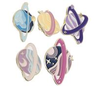 TOVINANNA Broches De Planète En Alliage, Lot De 5, Pin's Universaux, Accessoires Pour Femmes, Décorations Pour Paquets à Dos, Chemises Et Chapeaux, Taille Moyenne