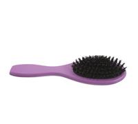 TOVINANNA Brosse à Cheveux pour Homme Violette en Poils de Sanglier Naturels Coussinet Antistatique Petite Brosse Plate pour Cheveux Fins et Épais pour Coiffage Quotidien