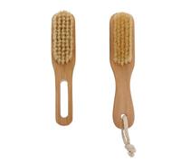 TOVINANNA Brosse à Ongles Double Face en Bois Synthétique 2 Pièces, Outil de Nail Art Pratique pour Nettoyer la Saleté Ongles, Portable et Facile à Transporter Couleur Couleur Aléatoire
