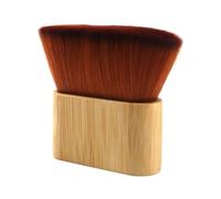 TOVINANNA Brosse de Barbier Douce en Fibre Naturelle et Bambou, Plumeau de Cou Facile à Nettoyer pour Salon de Coiffure Professionnel