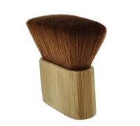 TOVINANNA Brosse de Salon de Coiffure en Bois à Poils Doux Brosse à Épousseter Cou Outil d'Épilation Cassé pour Coiffeurs et Salons Pratique et Facile à Nettoyer