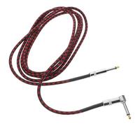 TOVINANNA Câble D'instrument Guitare 6,35 Mm 3 M Noir et Rouge avec Connecteur Droit Anti-bruit, Câble Patch Guitare Solide et Flexible pour Pédales et Amplificateurs, Usage Studio et Scène