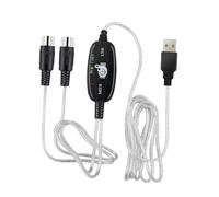 TOVINANNA Câble Midi vers USB pour Instrument Électronique, Câble de Conversion USB Midi Puce Haute Performance, Transmission Stable et Rapide, Compatible Windows, pour Édition Musicale
