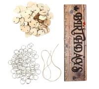 TOVINANNA Calendrier D’Anniversaires Mural en Bois Naturel 40 X 12 CM DIY à Suspendre Kit Créatif Disques de Cœur Décoration Maison pour Fête et Rappel D’Anniversaire