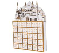 TOVINANNA Calendrier de L'Avent Ramadan en Bois 30 Tiroirs avec Éclairage LED Chaud Décoration Islamique pour Fête de L'Aïd Support de Bureau et Décoration Intérieure Calendrier Compte à