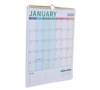 TOVINANNA Calendrier Mural 2026-2027 18 Mois à Spirale Agenda Mensuel et Annuel avec Jours Fériés Internationaux Format Vertical 20261-20276 Grand Calendrier Poster pour Bureau et