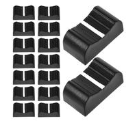 TOVINANNA Capuchons de Fader Noirs en Plastique 20 Pcs 4 MM pour Mixeurs Audio Boutons de Curseur de Console de Mixage Remplacement pour Potentiomètres à Glissière Droite Accessoires