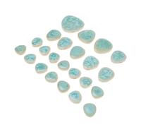 TOVINANNA Carreaux de Mosaïque Céramique Verts pour DIY Décoration Maison Artisanat Créatif Tesselles Irrégulières Résistantes à Humidité Chaleur