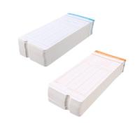 TOVINANNA Cartes de Pointage Mensuelles en Carton Bleu et Orange pour Bureau, Fiches d'Enregistrement Simples pour Suivi des Présences au Travail