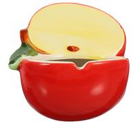 TOVINANNA Cendrier en Céramique Peint la Main de Pomme, Décoratif et Léger, Cendrier de Table pour Maison et Bureau, Accessoire Pratique pour Intérieur et Extérieur, Design Fruité Créatif