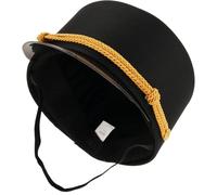 TOVINANNA Chapeau Conducteur Train Accessoire Pratique et Sécurisé Noir en Tissu Design Rétro Classique pour Costume D’ingénieur pour Fête à Thème Ferroviaire