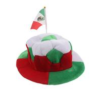 TOVINANNA Chapeau de Carnaval Coupe du Monde en Velours Léger et Portable avec Drapeau du Mexique 10x15 Cm, pour Supporters de Football Lors de Fêtes et Matchs