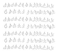 TOVINANNA Charms Alphabet 104 Lettres en Métal pour Confection de Bracelets et Bijoux, Breloques pour Création Manuelle Destinées aux Passionnés de DIY