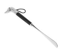 TOVINANNA Chausse-pied Métal Long Manche 32 Cm pour Personnes Âgées et Femmes Enceintes, Accessoire Hygiénique pour Enfiler Chaussures et Bottes, Corne de Botte Robuste et Ergonomique