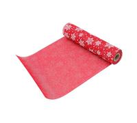 TOVINANNA Chemin de Table de Noël Imprimé en Tissu Fin de Lin Nappe Flocon de Neige Décorative 101 X 40 CM Nappe de Noël Festive pour Fêtes et Restaurant