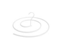 TOVINANNA Cintre en Spirale en Acier Inoxydable Blanc pour Sécher Les Draps et Serviettes, Bord Lisse Anti-froissement, pour Appartement et Maison, Support Gain de Place Simple