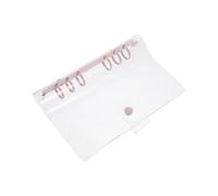 TOVINANNA Classeur à Mobiles PVC Transparent Rose Cerisier Protège-cahier Pratique et Portable pour Accessoires Scolaires Carnet de Notes et Souvenirs de Voyage