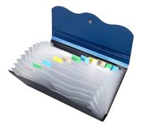 TOVINANNA Classeur Accordéon Extensible en PP pour Documents et Reçus, Pochette Porte-Factures Tva, pour Organisation Administrative