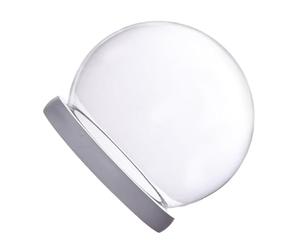TOVINANNA Cloche en Verre Borosilicaté 12 CM Support Lumineux Blanc pour Décoration Intérieure Couverture Anti-Poussière pour Fleurs Immortelles Accessoire Décoratif de Bureau et Salon