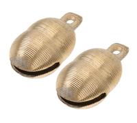 TOVINANNA Clochettes Décoratives en Laiton pour Animaux de Compagnie 2pcs, Texture Agréable, Résistantes à l'usure, pour Bricolage et Colliers de Chiens ou Brebis