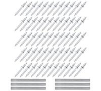 TOVINANNA Clous de Plinthes Invisibles à Double Tête 600 Pcs avec 6 Manchons de Pose, Fixation sans Perçage pour Cadres de Porte, Meubles et Planchers, Acier Robuste pour Installation