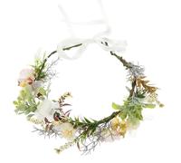 TOVINANNA Collier de Mariage Fleuri pour Chien en Tissu Ruban Réglable Décoré de Fleurs Artificielles, Accessoire Élégant pour Festivals et Toutes Sortes de Fêtes