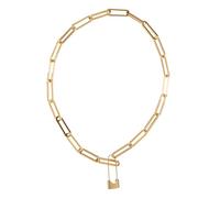 TOVINANNA Collier Femme Chaîne Pendentif Clavicule Vintage Pour Soirée Mariage Collier Avec Cadenas