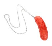 TOVINANNA Collier Pendentif en Faux Hot-Dog Réaliste Chaîne de Cou Décoration Alimentaire Amusante Accessoire Disco pour Fête et Couple Bijou Original Simulation Saucisse Rôtie