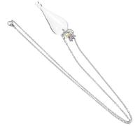 TOVINANNA Collier Pendentif Flacon Felix en Verre Transparent 6X2Cm Mini Bouteille à Souhaits pour Décoration Voiture ou Accessoire Personnel