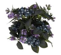 TOVINANNA Couronne de Bougies Hortensia Artificiel Violet Peinture à l'huile 3 Pièces PVC Résistant à la Décoloration Décoration Printanière Suspendue et Centre de Table pour Mariage et