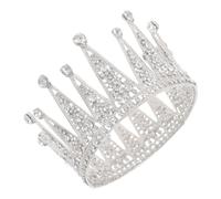 TOVINANNA Couronne de Mariée Ronde Complète Diadème Cristal et Strass Accessoire de Coiffure pour Mariage Bal Fête