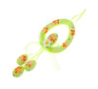 TOVINANNA Couronne de Pâques Décorative en Mousse Verte Œufs Suspendus, Guirlande Légère et Créative pour Décoration Intérieure de Fête, Accessoire DIY pour Ornements de Table et Murs